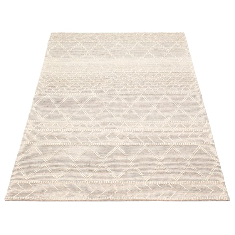ECARPETGALLERY Braid weave Sienna Cream Wool Rug - 5'0 x 7'10