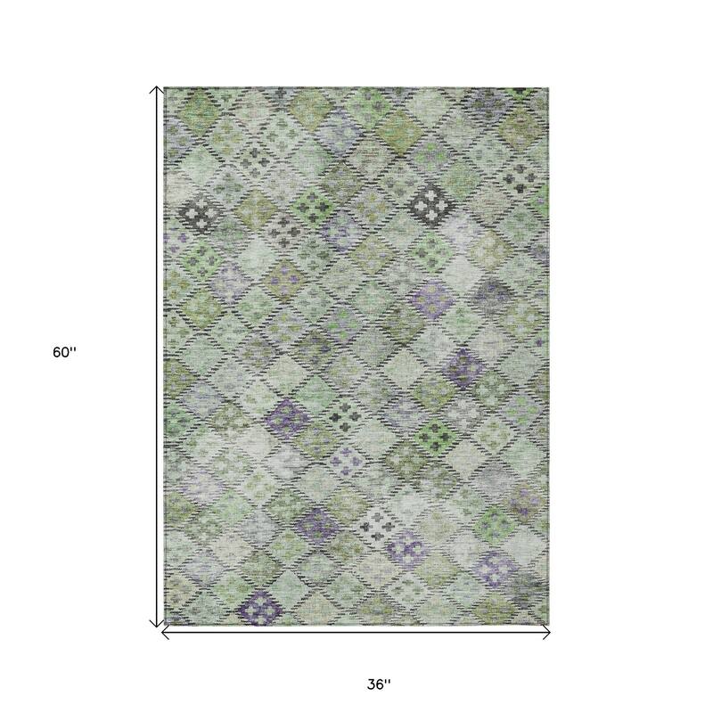 HomeRoots Geometric Transitional Rectangle Outdoor Rug