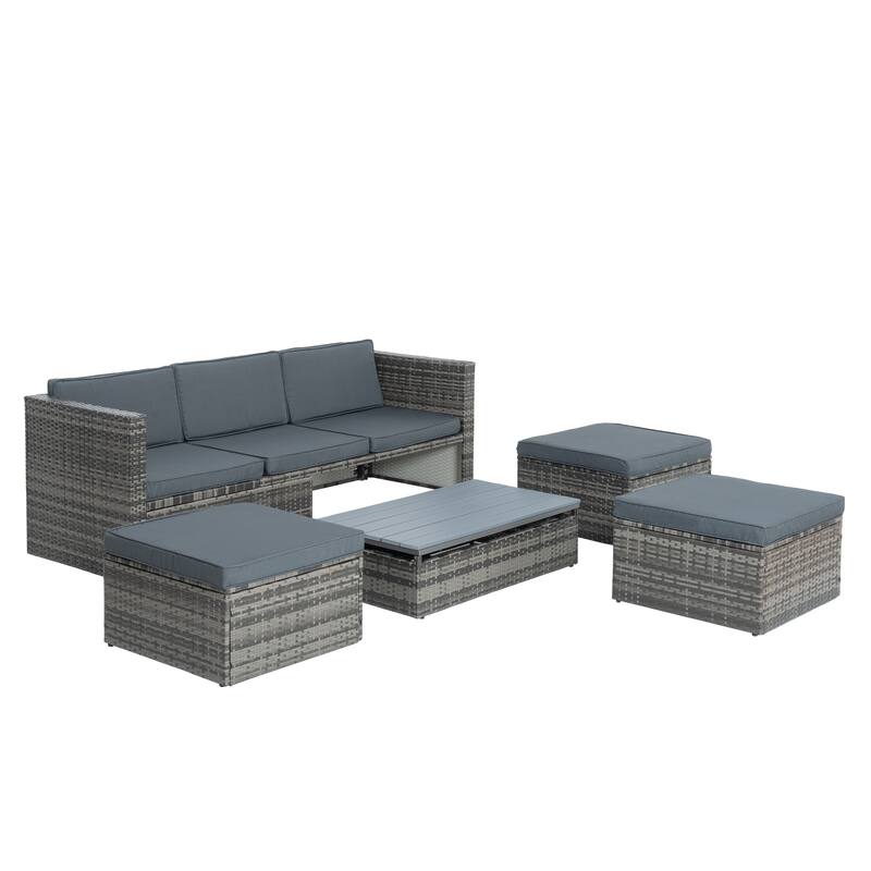 Outdoor Wicker Furniture Set (5 Pieces)