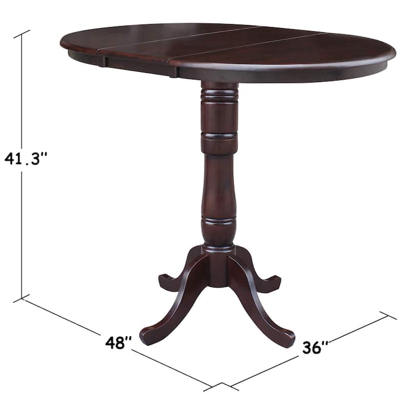 Copper Grove 36-inch Round Pedestal Table with 12-inch Leaf