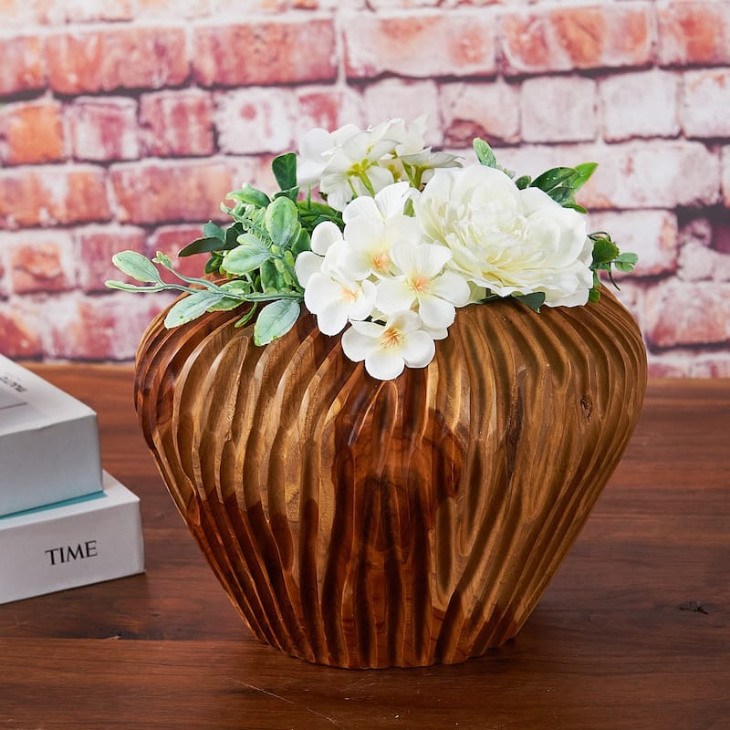 Home Soft Things Royal Ulir Vase Decorative Wooden Vase