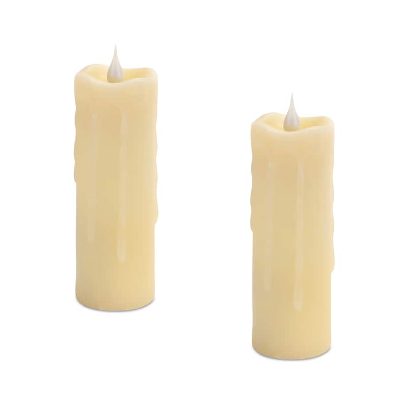 Simplux Votive w/Moving Flame (Set of 2) - 1.75 x 1.75 x 6