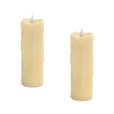 Simplux Votive w/Moving Flame (Set of 2) - 1.75 x 1.75 x 6