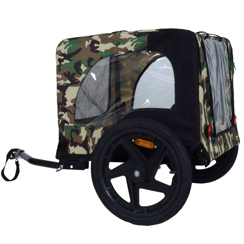 Pet Bike Trailer Dog Cart for Bicycle, Suitable for Small and Medium Pets, Easy Folding Cart Frame, Non-Slip Floor