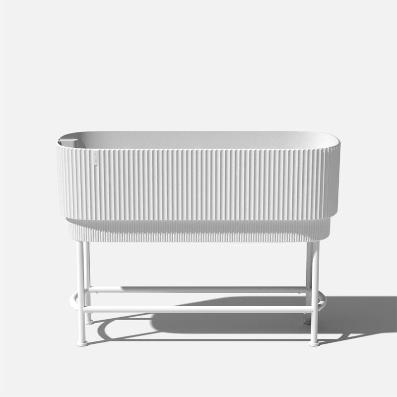 Veradek Demi Series Raised Garden Bed Planter 42" Planter - 42 inch - White