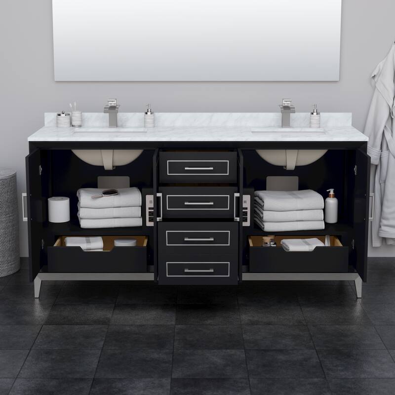 Marlena 72-Inch Double Vanity Set, Cultured Marble Top
