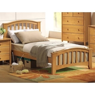 Rustic Style Wooden Twin Platform Bed, Bed Frame - Bed Bath & Beyond ...