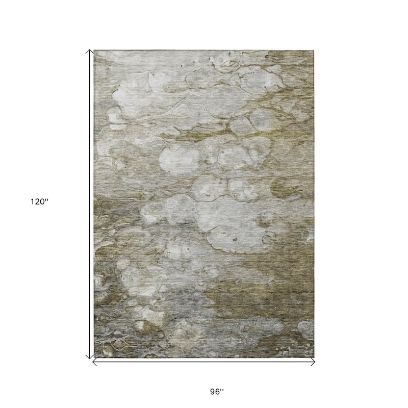 HomeRoots Abstract Transitional Rectangle Outdoor Rug