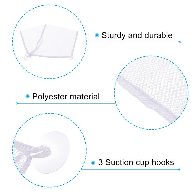 Stuffed Animal Net, Mesh Hammock Corner Hanging Nets Holder, White