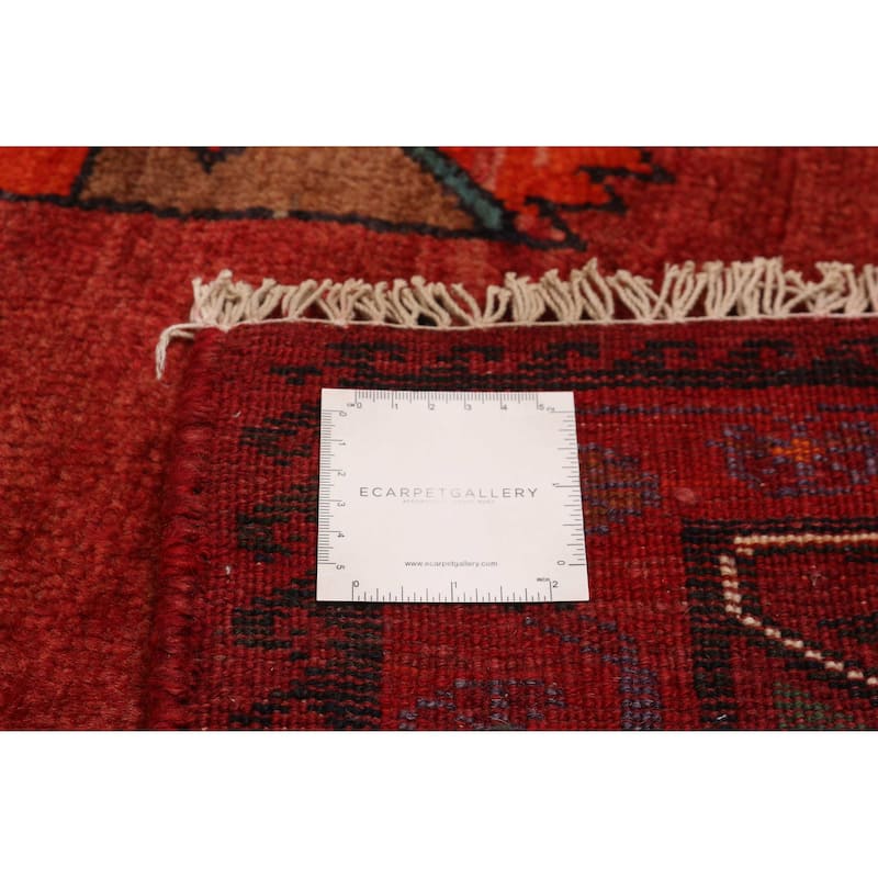 ECARPETGALLERY Hand-knotted Melis Vintage Red Wool Rug - 5'5 x 6'4