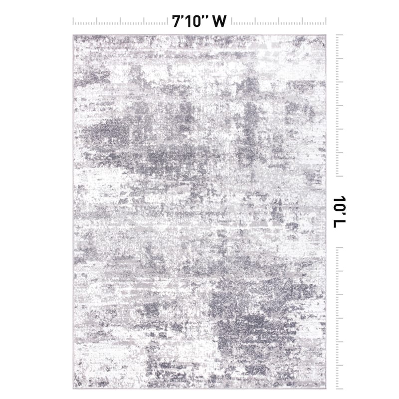 World Rug Gallery Distressed Abstract Area Rug