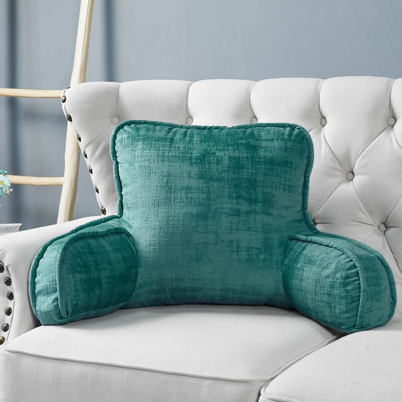 Textured Velvet Bedrest Reading Pillow Cover & Filling