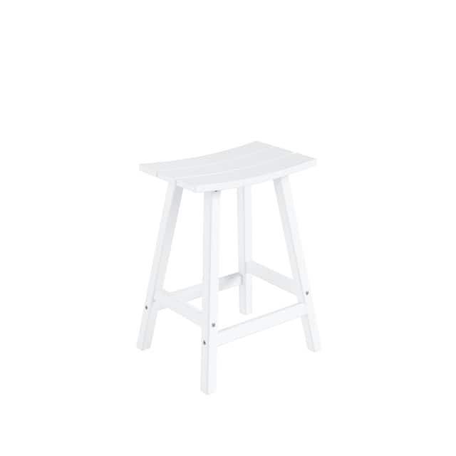 Laguna 24" All-Weather Resistant Outdoor Patio Bar Stool - White