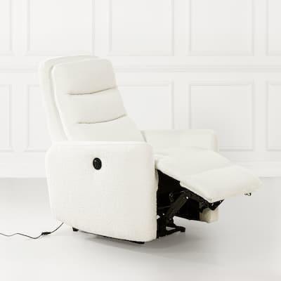 Bloomy 35.5" Boucle Upholstered High-Back Power Recliner Motion Chair