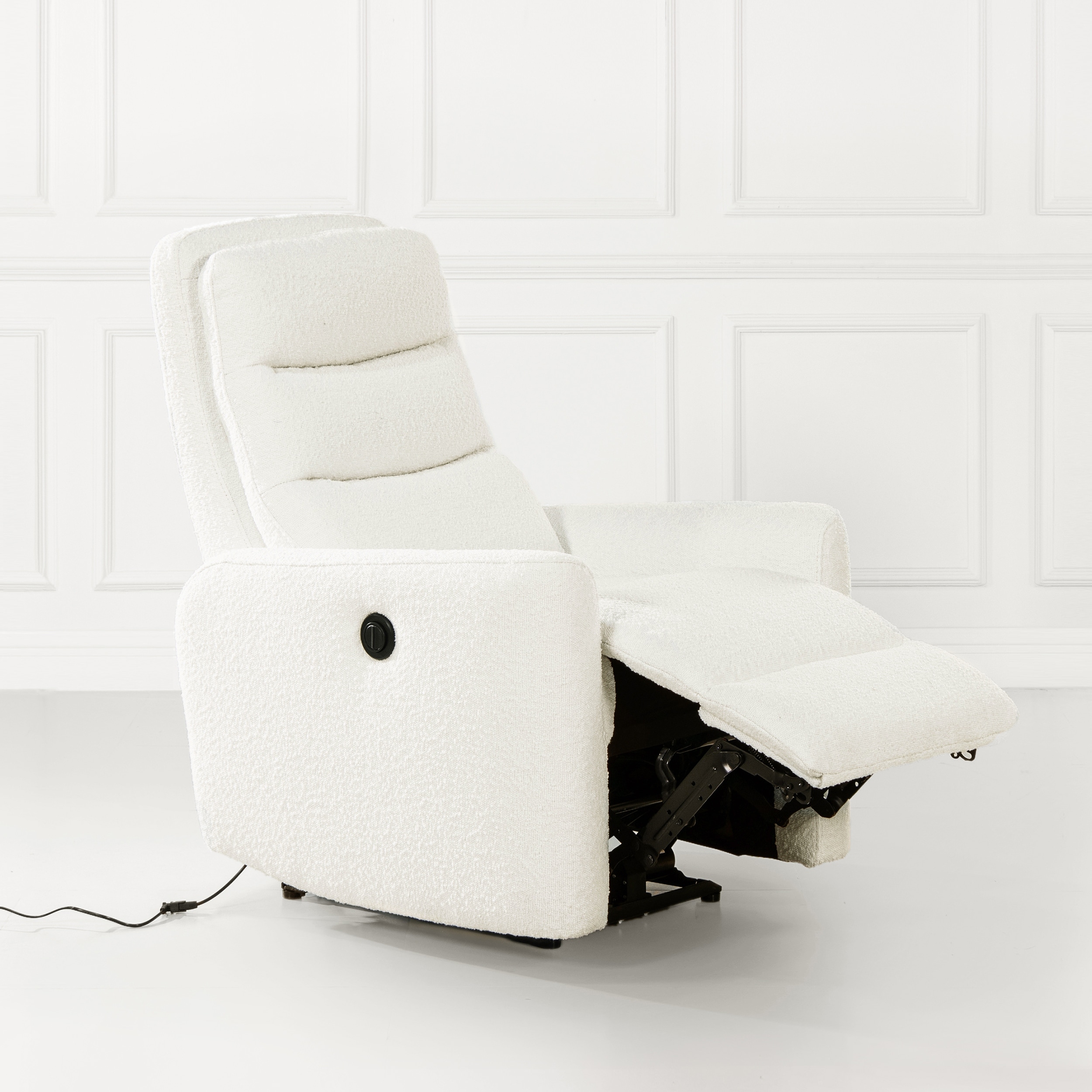 Bloomy 35.5" Boucle Upholstered High-Back Power Recliner Motion Chair
