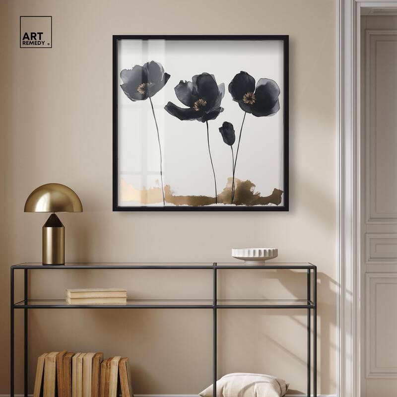 Nocturnal Flowers I Shadowbox by Art Remedy