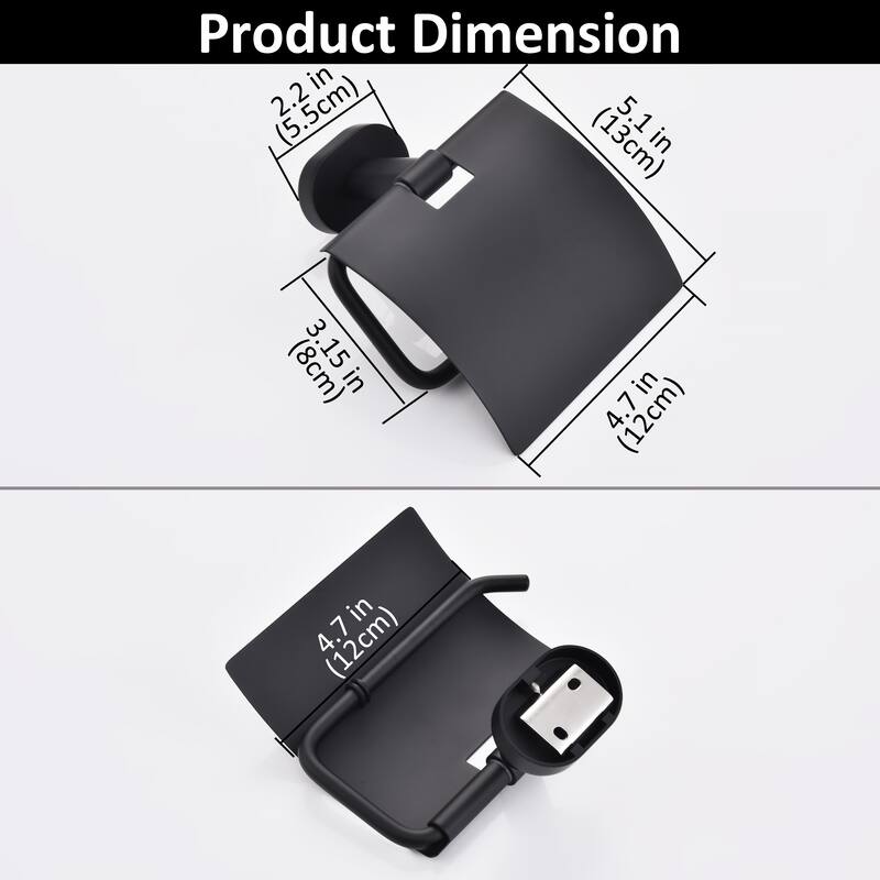 Wall Mounted Toilet Paper Holder Tissue Roll Holder with Cover