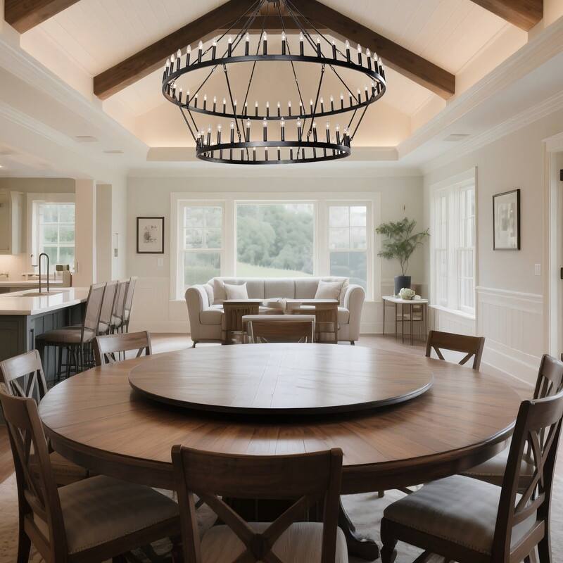 Large Wagon Wheel Chandelier,Round High Ceiling Chandeliers