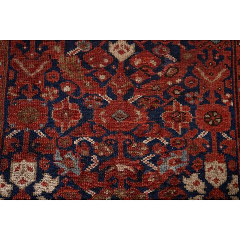Malayer Antique Persian Runner Rug Handmade Wool Carpet - 3'1" x 13'3"
