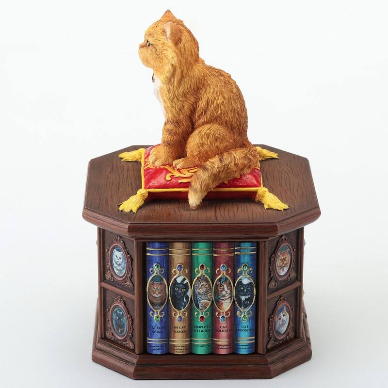6.69 inches Height Polyresin Mad About Cats Box Multicolor Finish Figurine