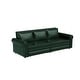 preview thumbnail 3 of 36, 93.7" Chesterfield Faux Leather Multi-Functional Sofa Bed, 3-in-1 Convertible King Pull Out Sleeper Sofa with Nailhead Trim