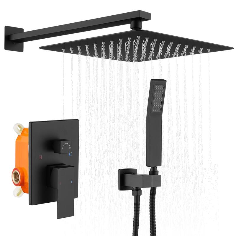 12" Rainfall Shower Head and handheld shower faucet