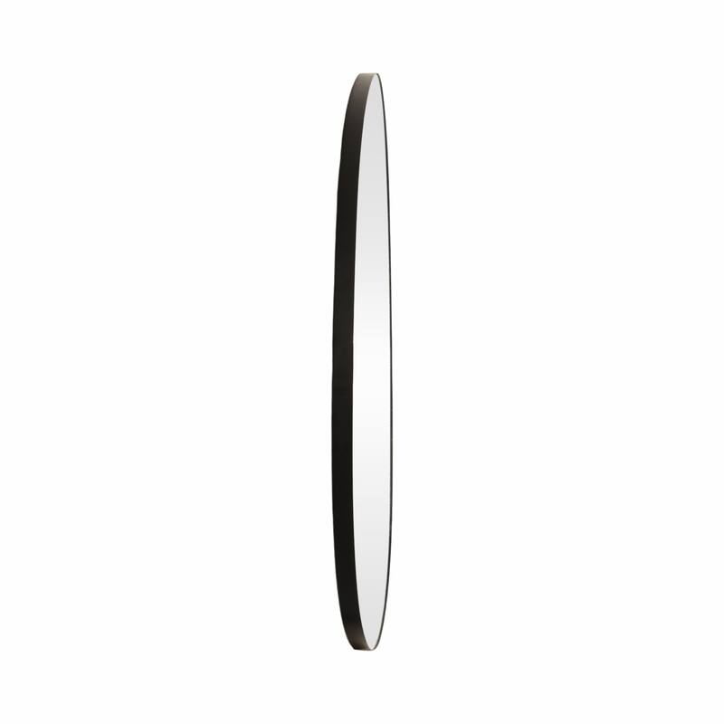 Metal Decorative Mirror - Abstract Shape Wall Accent - 35" Black - 29.5" x 1" x 35.25"