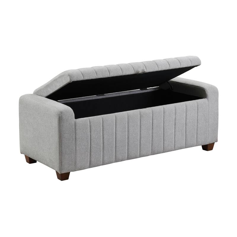 Bronte 50" Boucle Lift Top Storage Bench - Foam Cushioned Seat