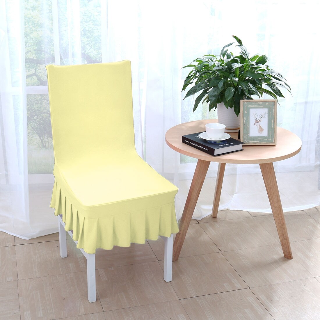 Shop Stretchy Thicken Plush Short Dining Room Chair Covers Seat