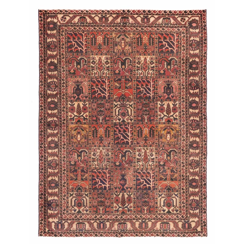 ECARPETGALLERY Hand-knotted Kayseri Vintage Red Wool Rug - 6'8 x 9'1