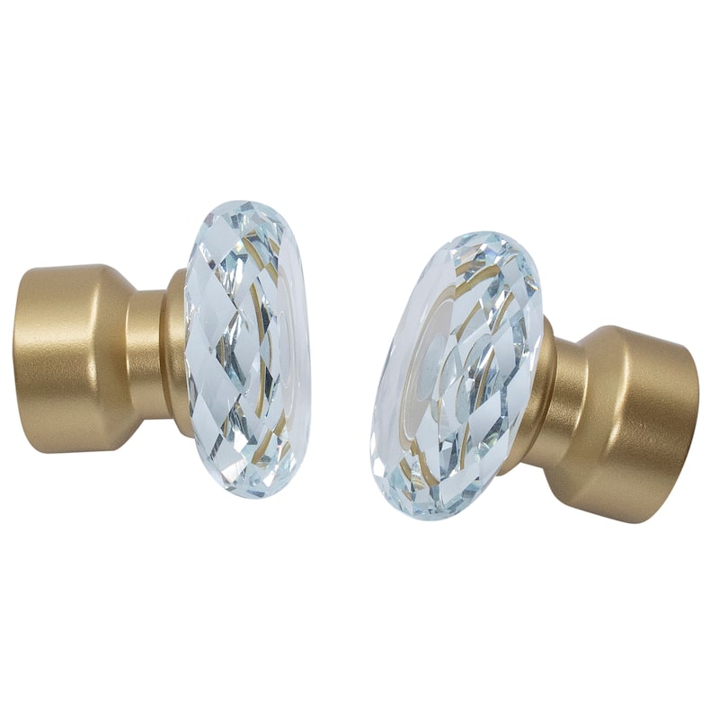 Meriville 1-Inch Diameter Window Curtain Rod, Cut Crystal