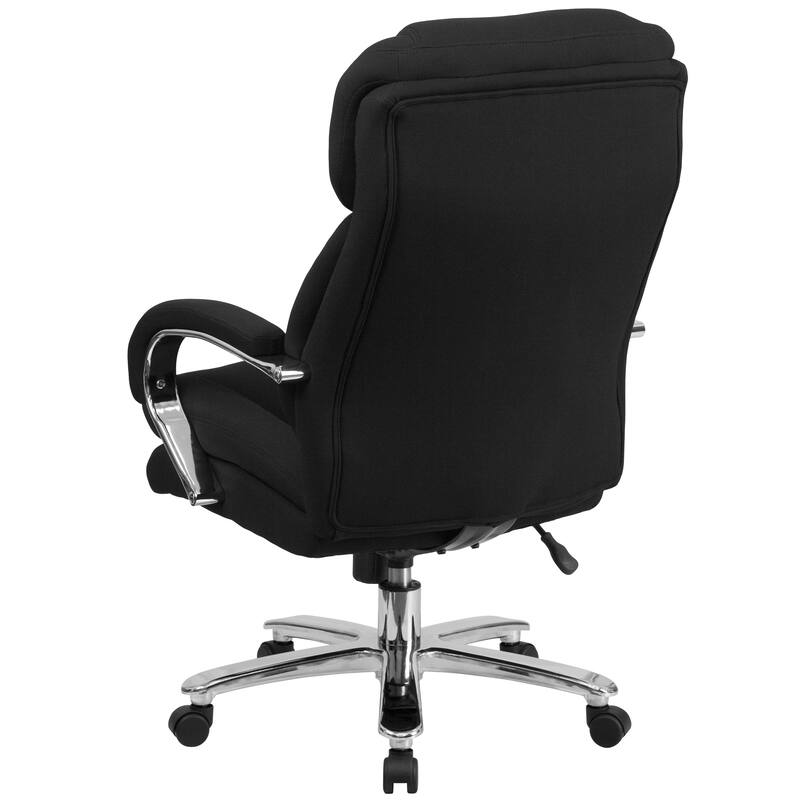Intensive Use Big & Tall Upholstered Swivel Office Chair with Loop Arms