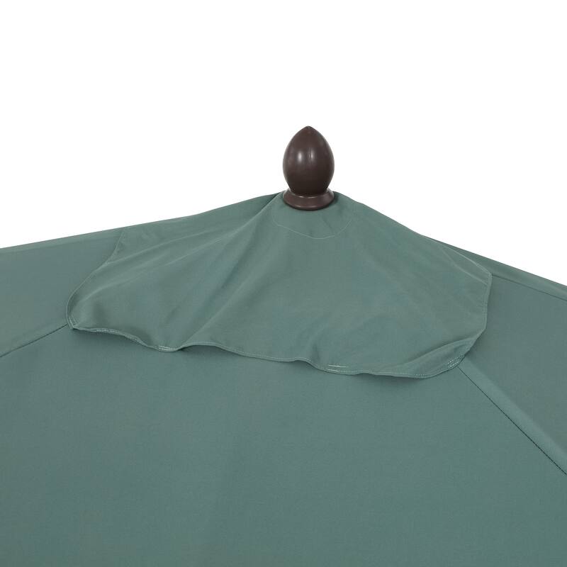 Beverly 9 ft. Classic MidCentury Rectangular Half Market Patio Umbrella with Crank, Wind Vent and UV Protection, by JONATHAN Y