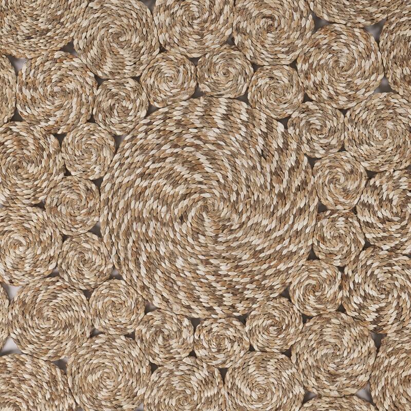 Sevita Organic Jute Spiral Area Rug, Bleach and Natural