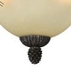 preview thumbnail 8 of 6, Sierra 18-in W Bronze Rustic Pinecone Bowl Semi Flush Mount Ceiling Light Cream Glass - 18-in W x 13-in H x 18-in D
