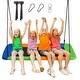 preview thumbnail 14 of 45, Goplus 700lb Giant 60'' Platform Tree Swing Outdoor w/ 2 Hanging - See details Blue, Orange, Green
