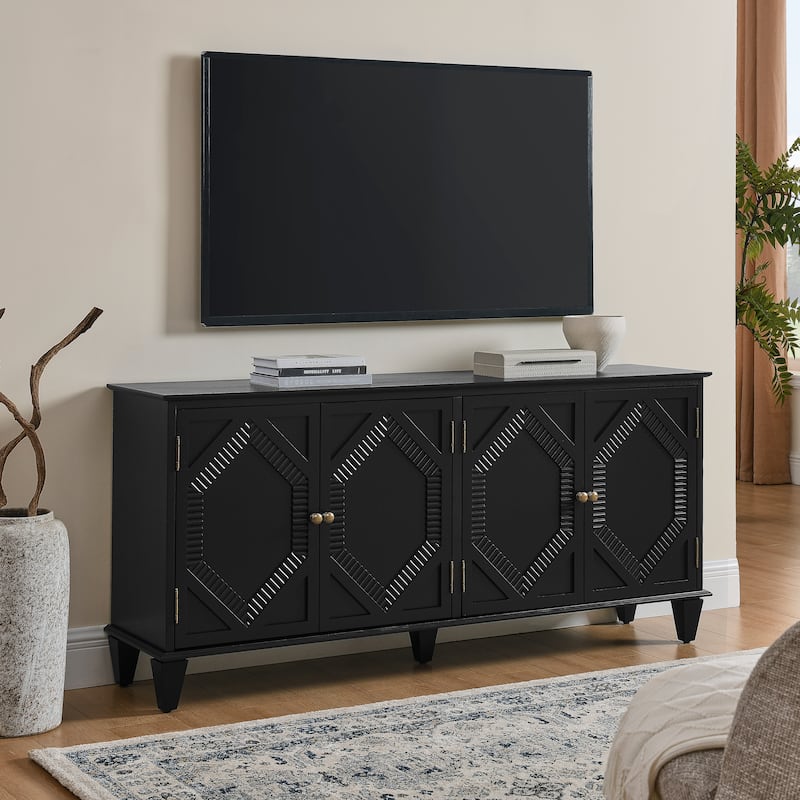 Retro Wooden Sideboard Buffet Cabinet with Storage
