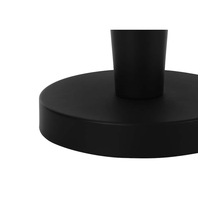 Lighting, Set Of 2, 24"h, Table Lamp, Usb Port Included, Black Metal, Ivory / Cream Shade, Contemporary