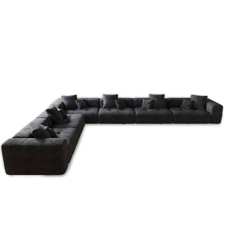 183''W Large Linen Corner Sectional Couch for Living Room Sofa Set