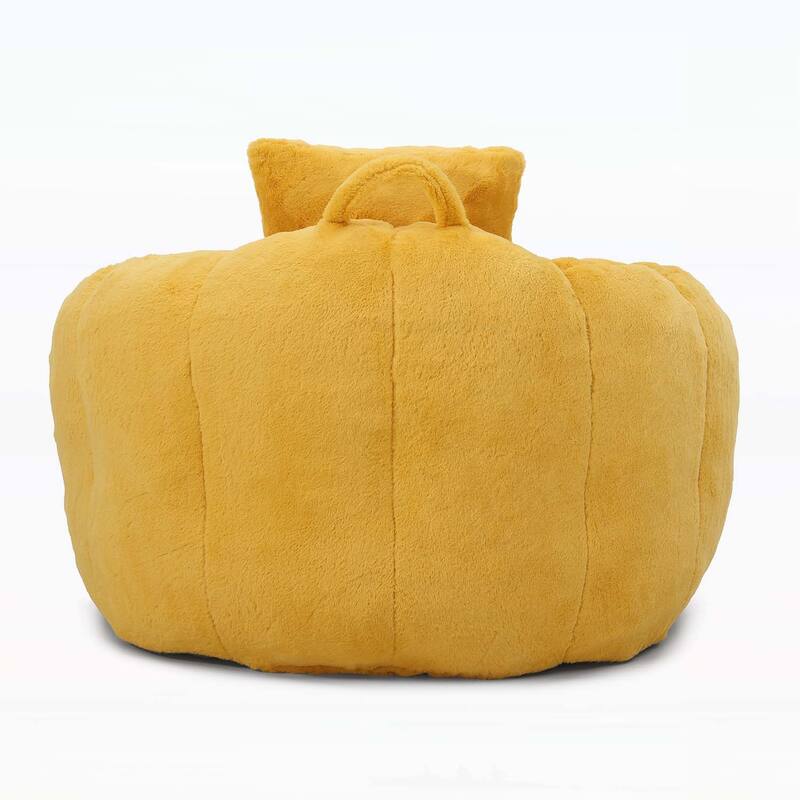 Bean Bag Chair with Footstool,Oversized Shell-Shaped Comfort Sofa