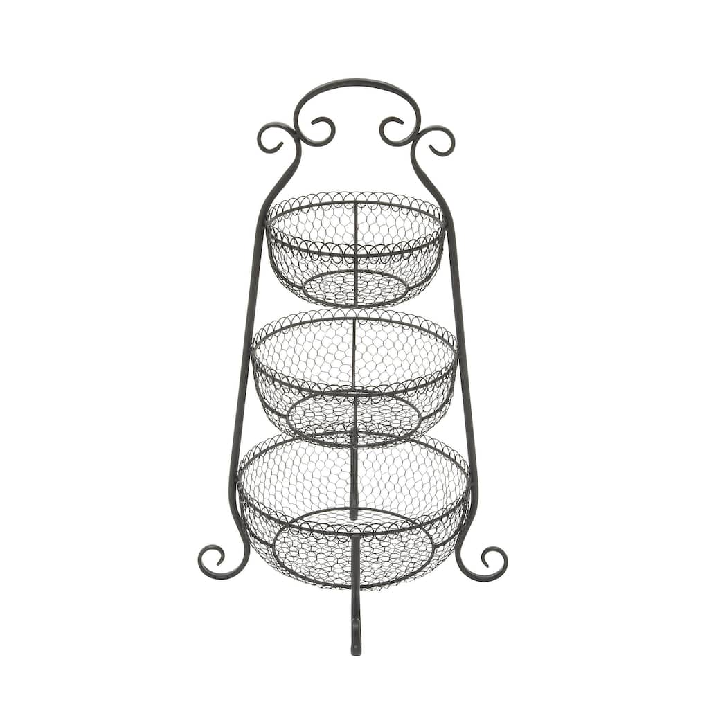 Metal Tiered Server - Black - Roche River Decor