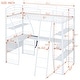 preview thumbnail 26 of 43, High Loft Bed with L-Shaped Desk and Storage Shelves, Metal Platform Bed with Curved Guardrail, USB Ports and Wireless Charging
