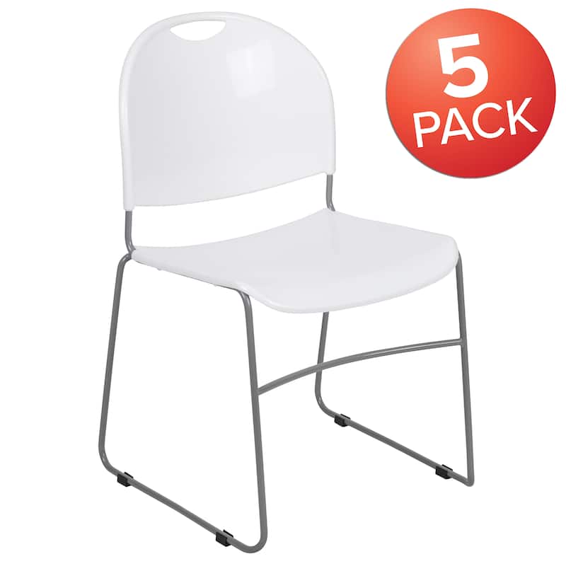 Ultra-compact High-capacity Stacking Metal Chairs (Set of 5)