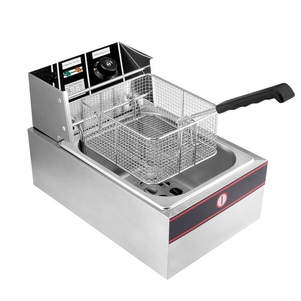 Arksen 2500W 6-Liter Electric Countertop Deep Fryer Adjustable Temp.