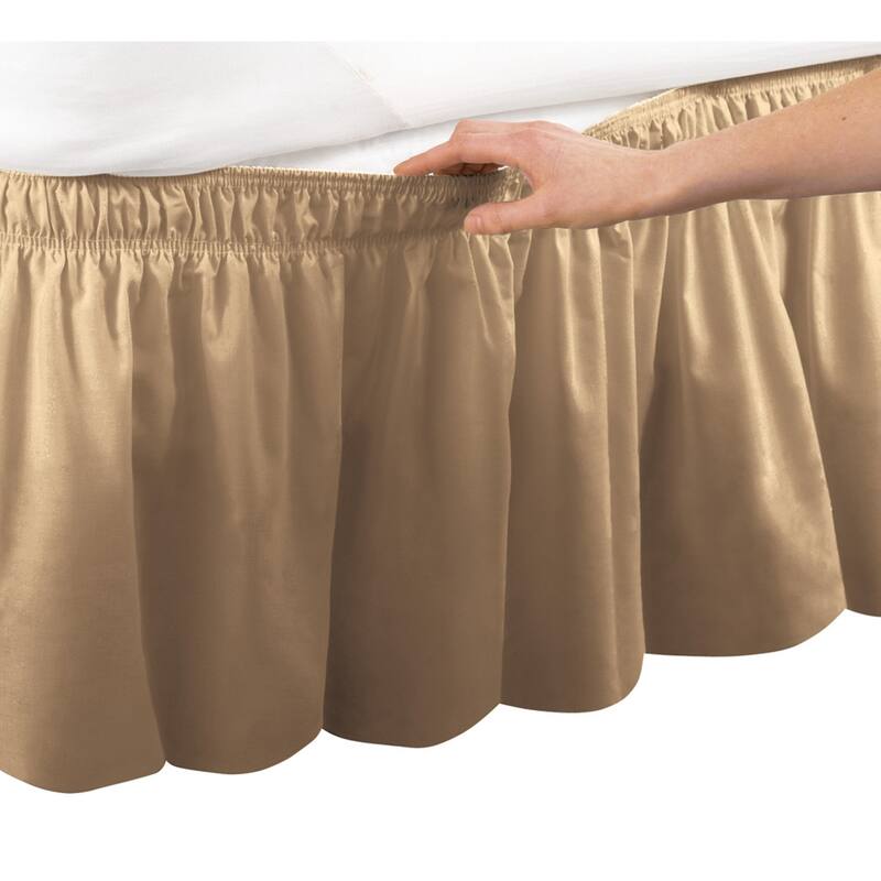 Elastic Bed Wrap Ruffle Bed Skirt