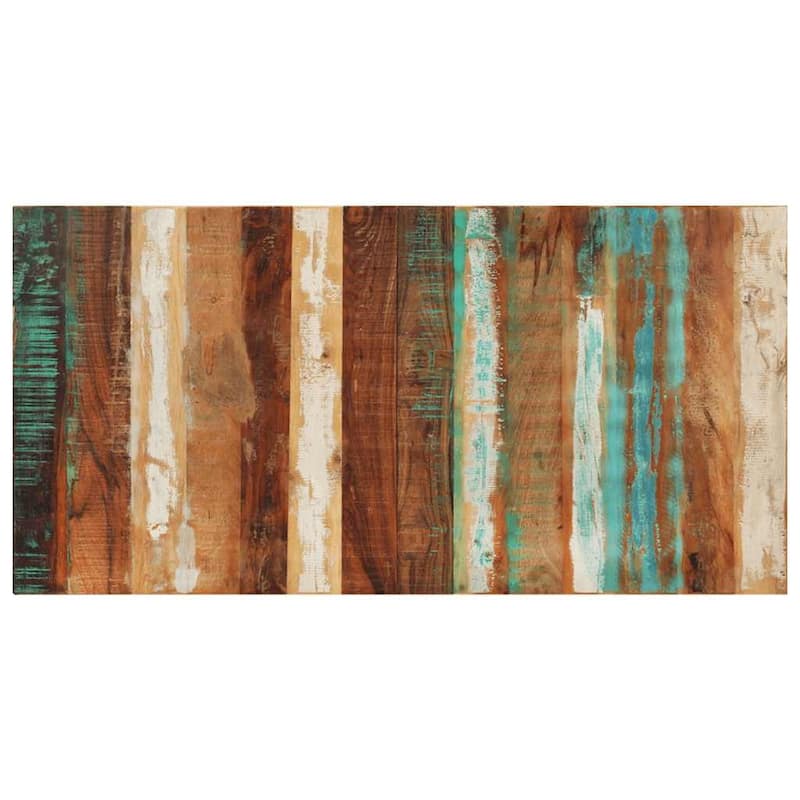 vidaXL Rectangular Table Top 23.6x47.2" 0.98 - 1.06 " Solid Reclaimed Wood - Multicolor - 47.2 x 23.6"