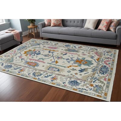 HomeRootsFloral Bohemian Rectangle Area Rug - 138' X '102' X '0.2
