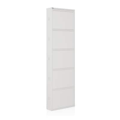 Antibacterial 5 Tier metal shoe cabinet side holes