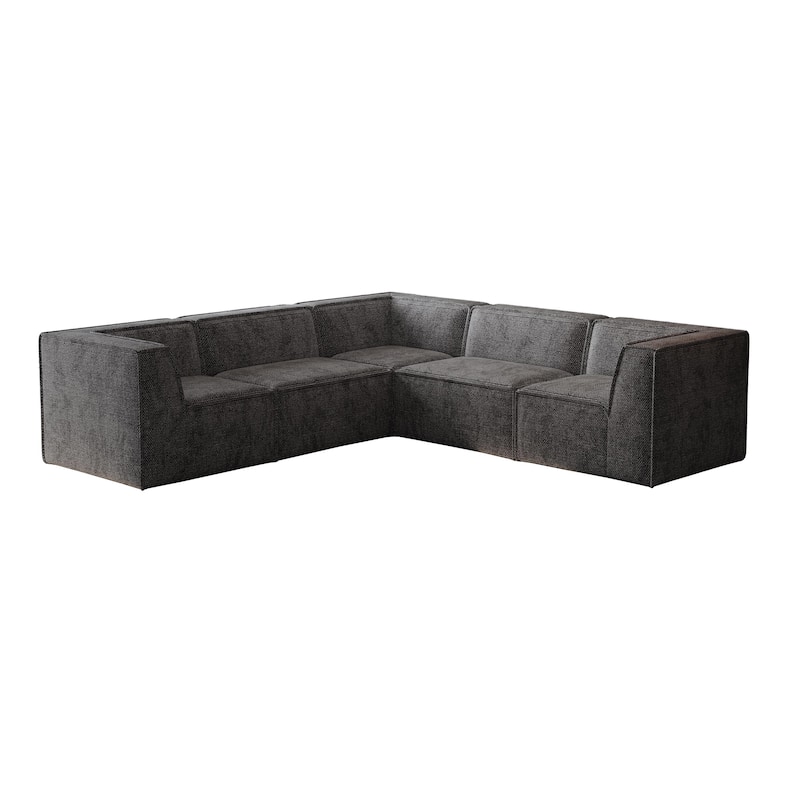106"x106" Chenille Modular L-Shaped Sectional Sofa with 5-Piece Free Combination, Foam-Filled Cushions & No-Assembly Design