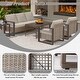 preview thumbnail 1 of 13, COZYWOR 5-Piece Outdoor Patio Conversation Set BEIGE
